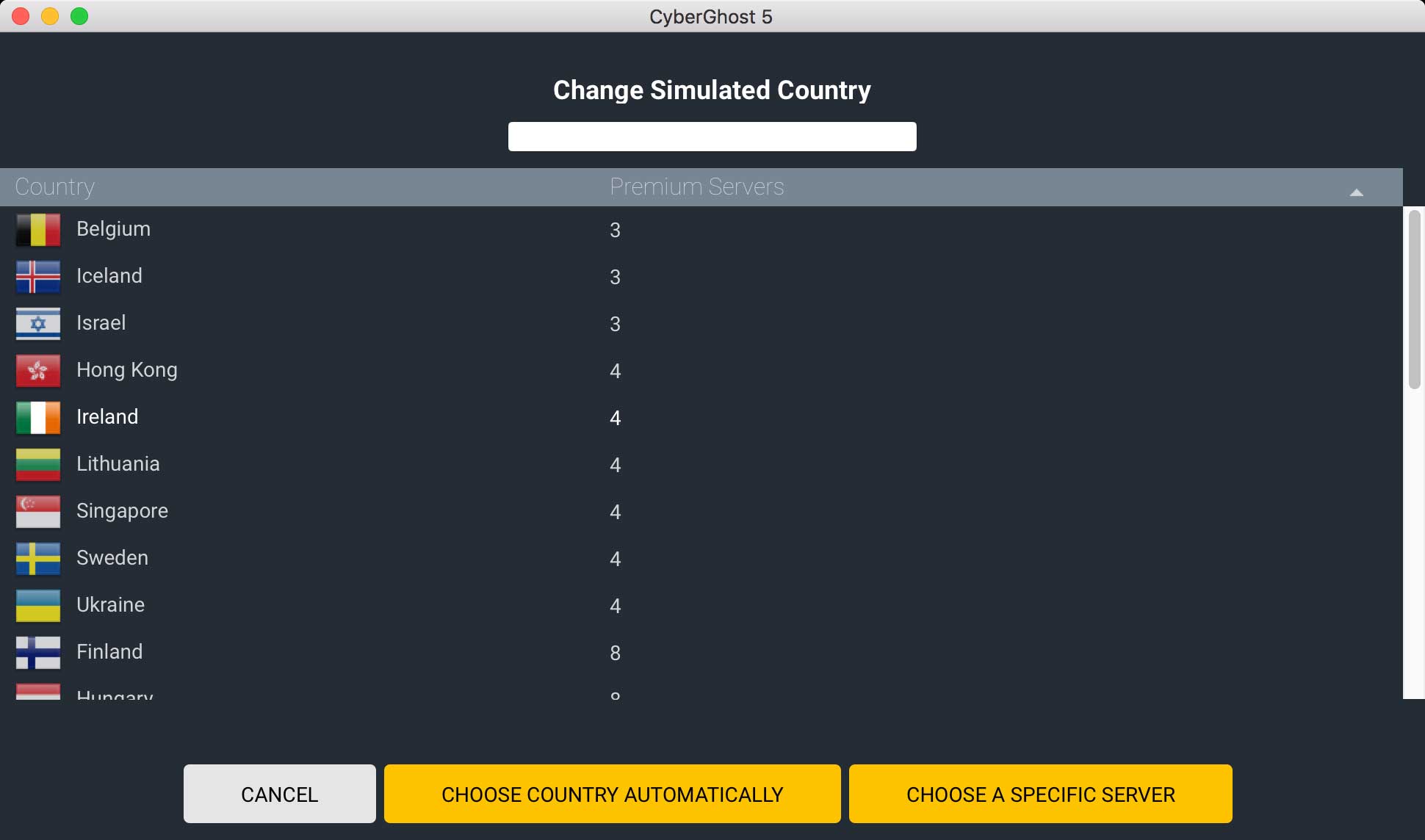 cyberghost vpn mac os