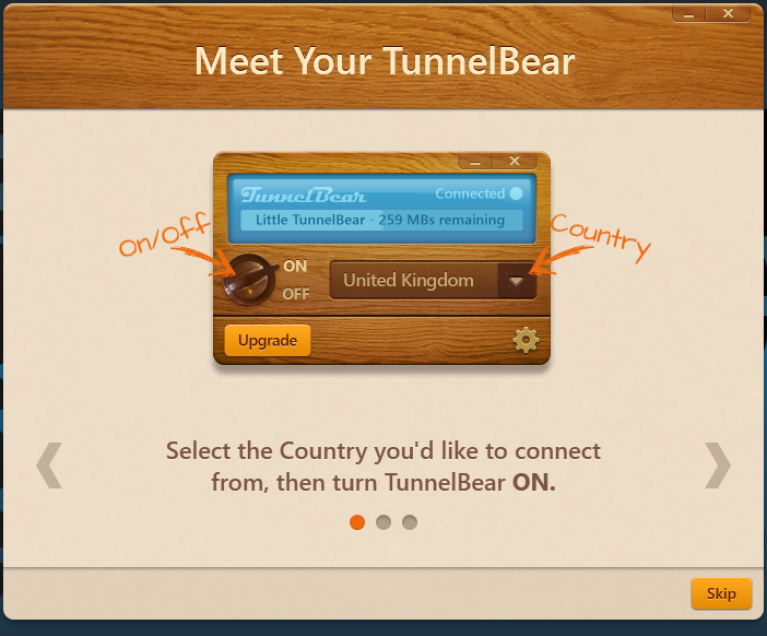 tunnel bear not connecting