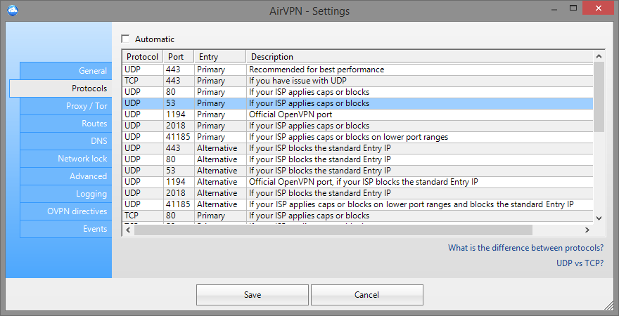 airvpn protocols