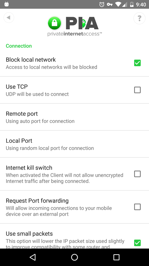uninstall private internet access tap
