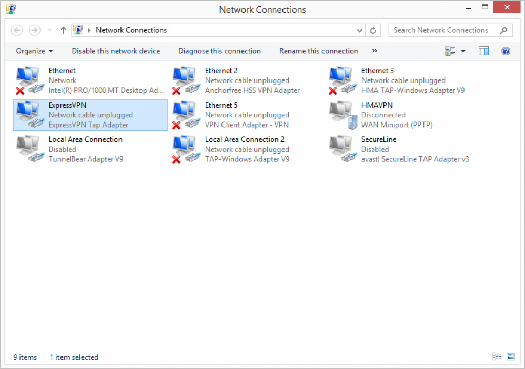 windows network connections