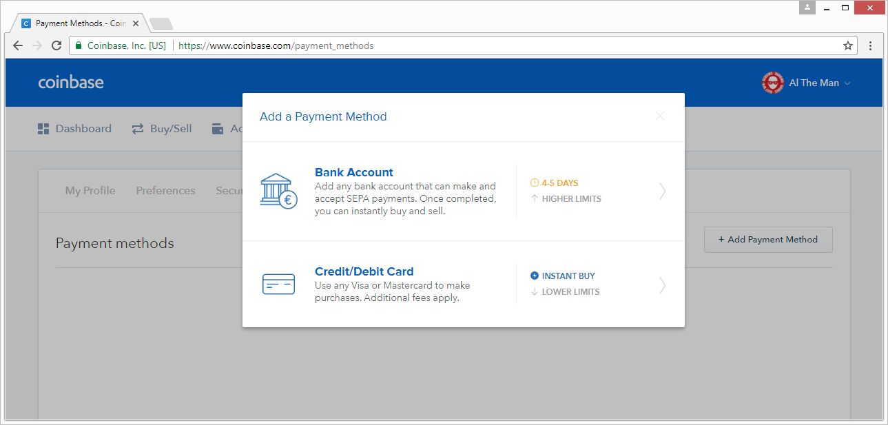 How to buy bitcoin with bank account on coinbase