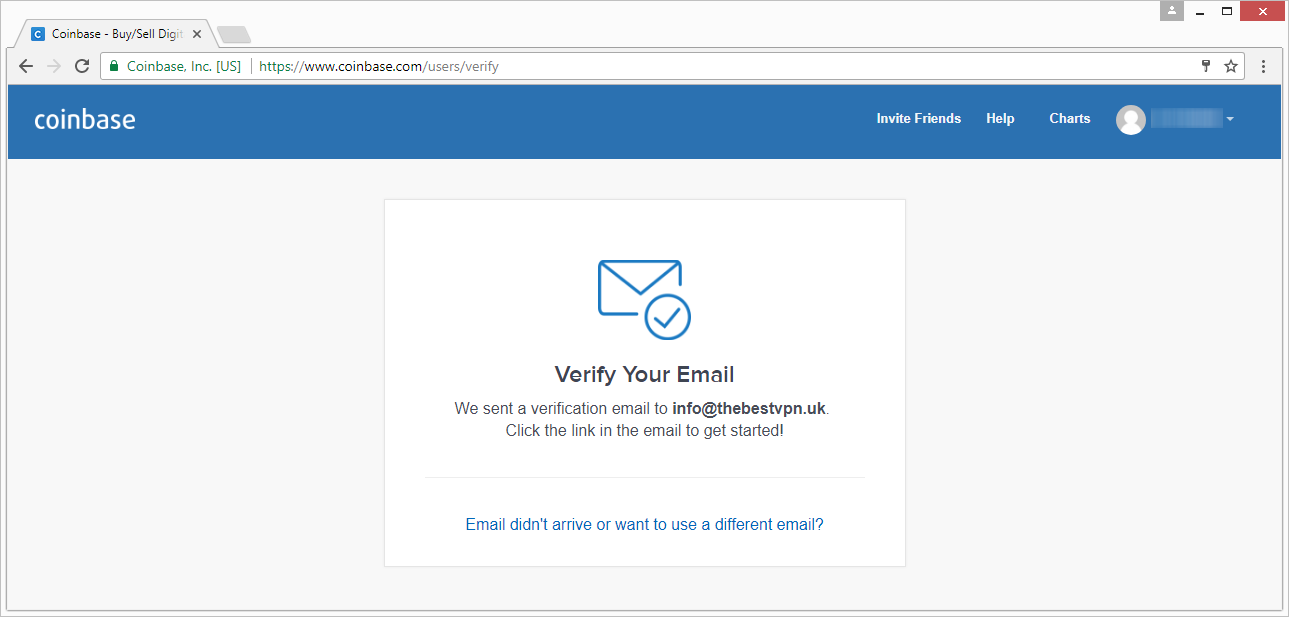 coinbase email verification