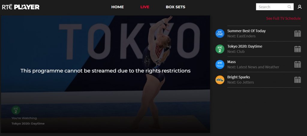 how to watch rte in the uk restricted