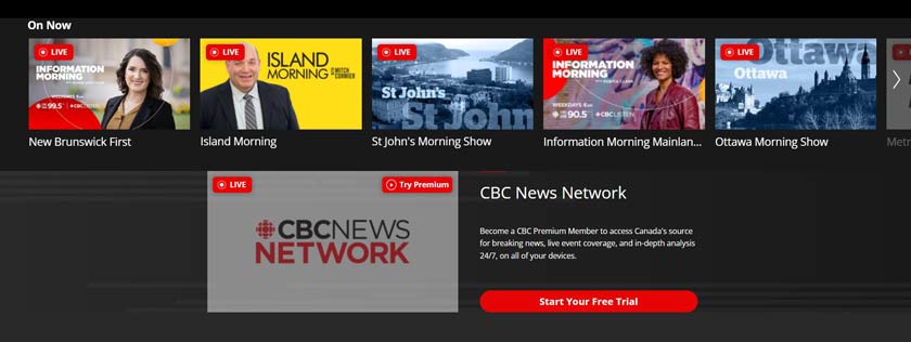 watch cbc in uk