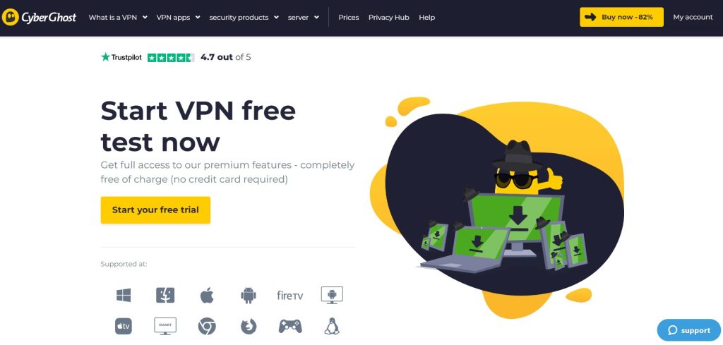 δοκιμή VPN CyberGhost